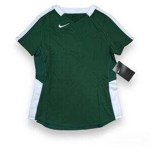 Nike Short Sleeve Volleyball Jersey Training Shirt Girls Youth M Green NWT